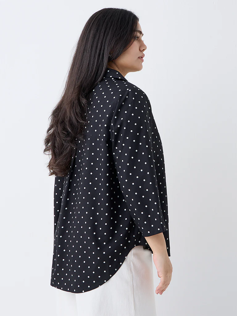 Gia Black Polka Dot Shirt - Image 4