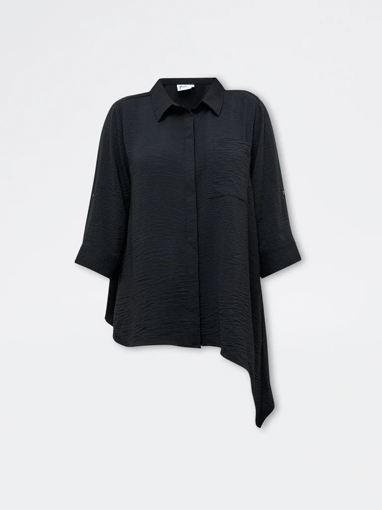 Gia Black Textured Shirt - Image 5