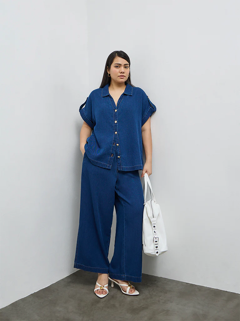 Gia Blue Denim Shirt - Image 2