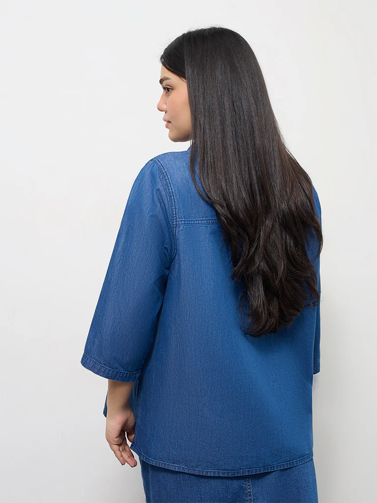 Gia Blue Denim Top - Image 4