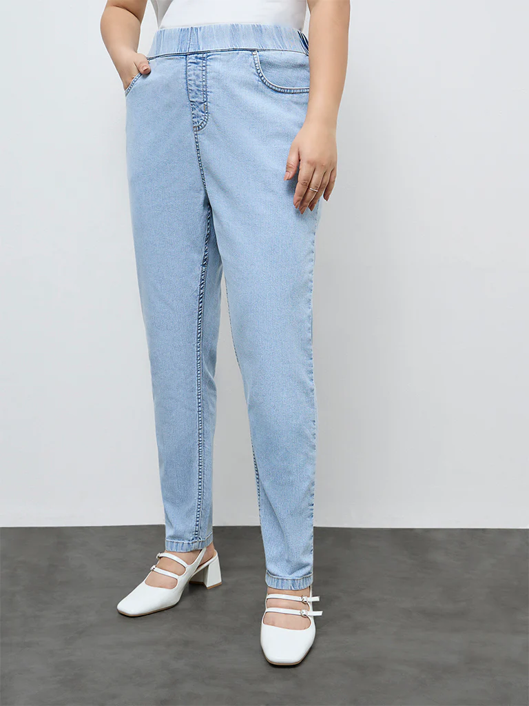 Gia Blue High-Rise Denim Jeggings - Image 2