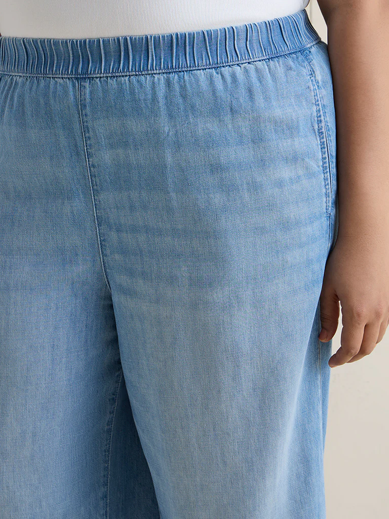 Gia Blue Light Wash Denim Pants - Image 3