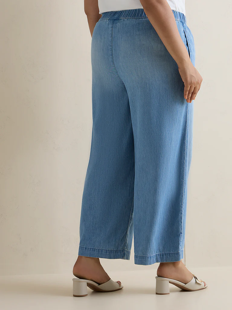 Gia Blue Light Wash Denim Pants - Image 4