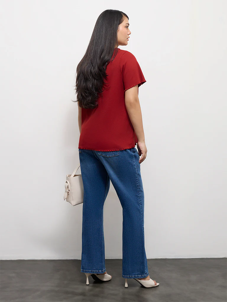 Gia Blue Mid Wash High-Rise Jeans - Image 4