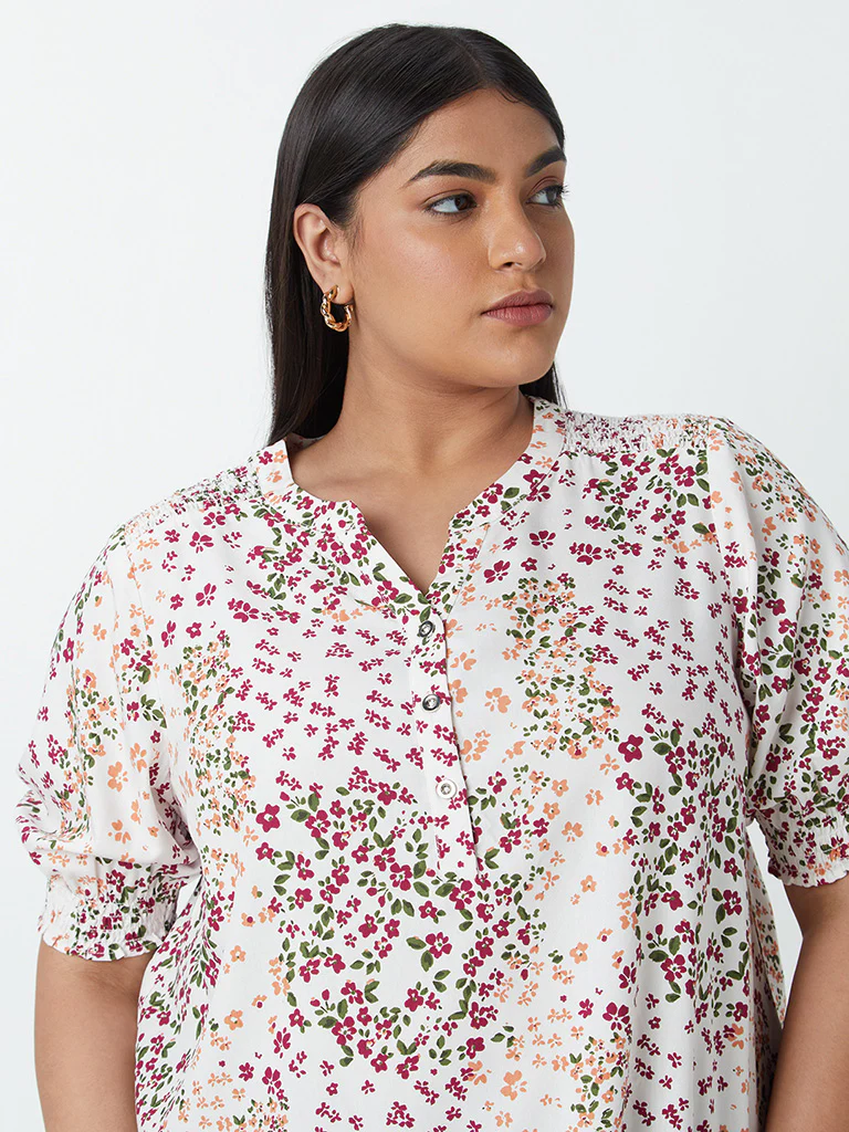 Gia Curves Multicolour Floral-Printed Top - Image 2