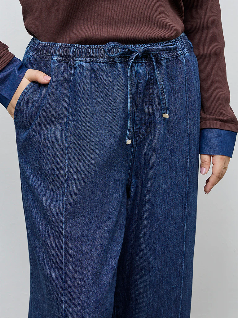 Gia Dark Blue High-Rise Jeans - Image 3