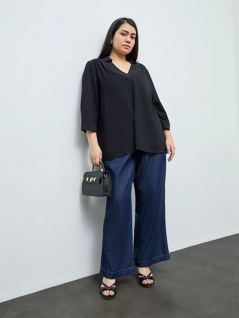 Gia Dark Blue High-Rise Jeans