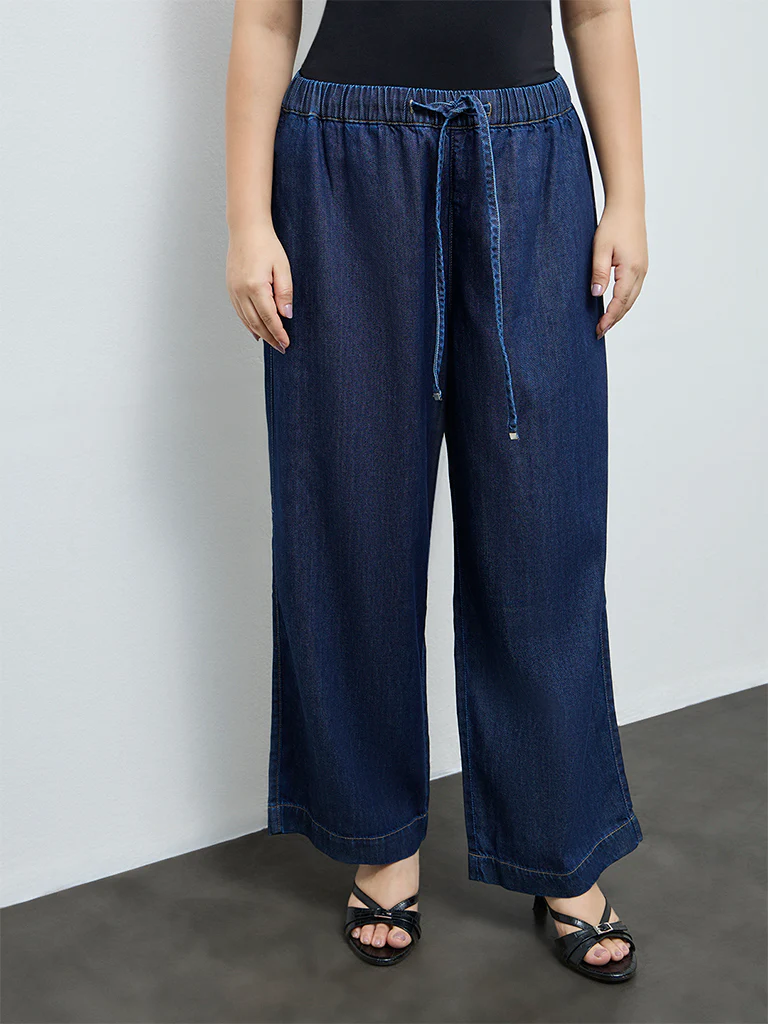 Gia Dark Blue High-Rise Jeans - Image 2