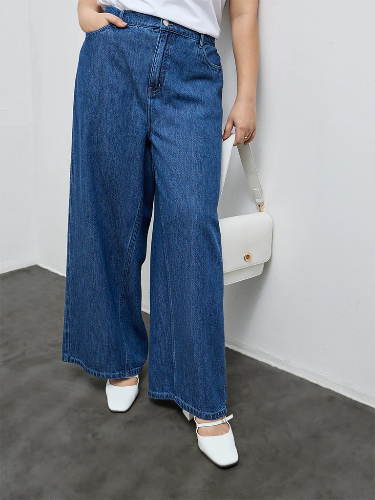 Gia Dark Blue High-Rise Jeans - Image 2