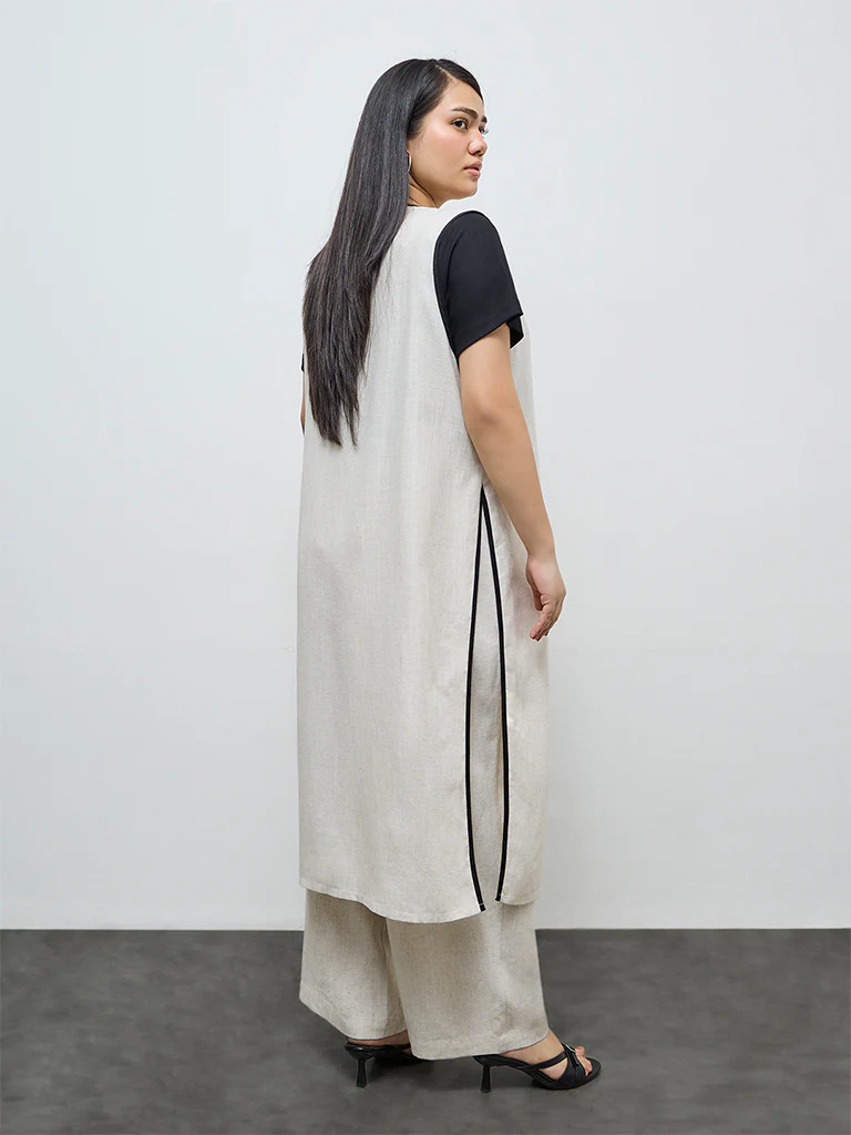 Gia Light Beige Solid Shrug - Image 4
