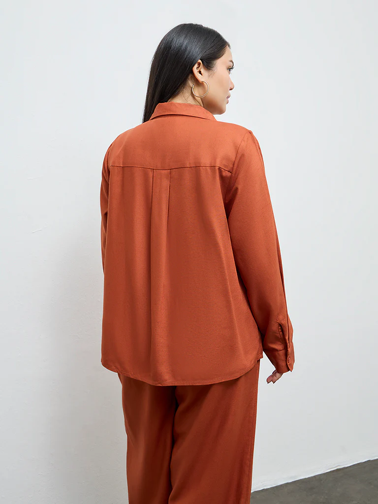 Gia Rust Pintuck-Detail Blouse - Image 4