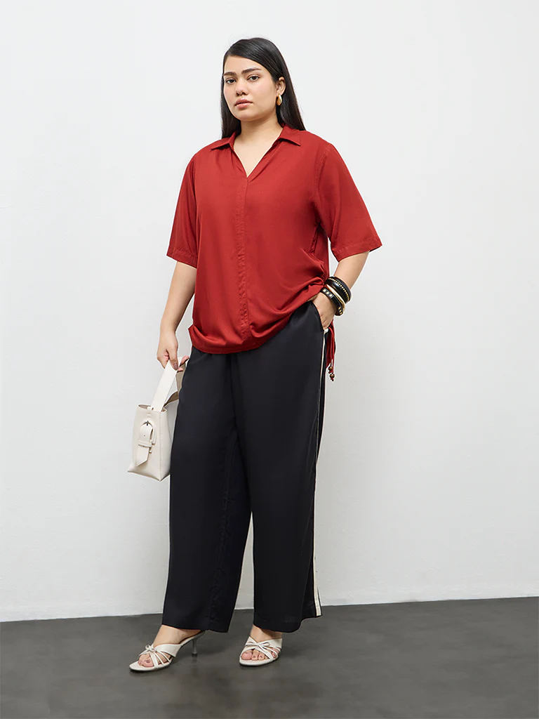 Gia Rust Ruched Blouse