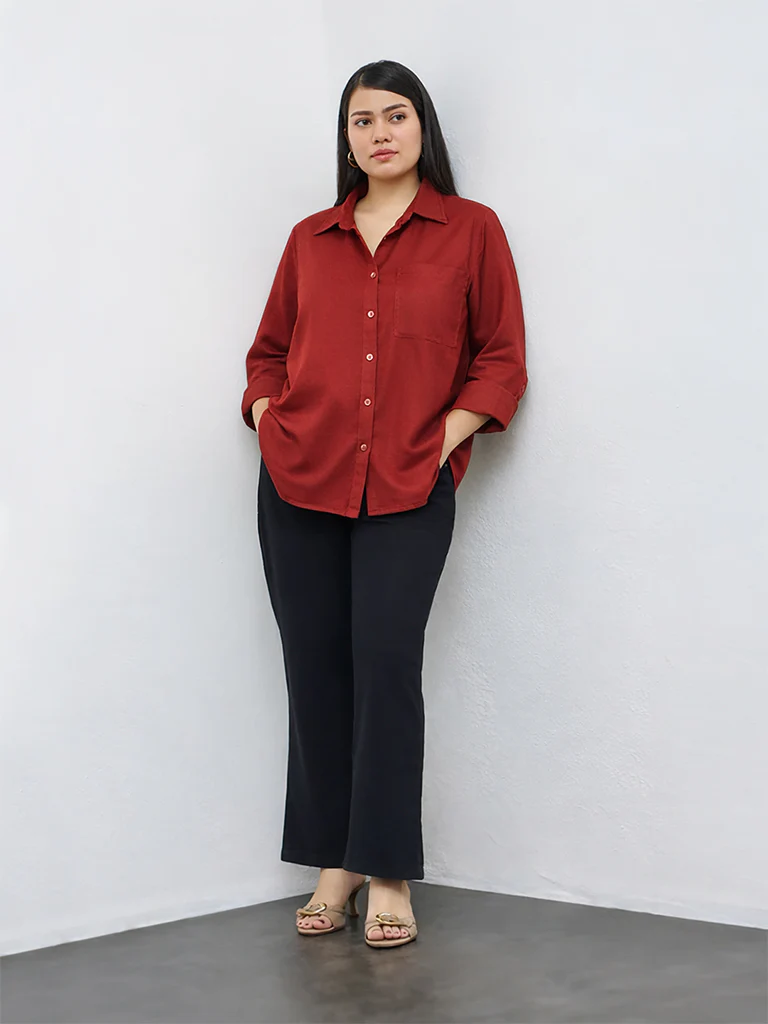 Gia Rust Solid Shirt - Image 2