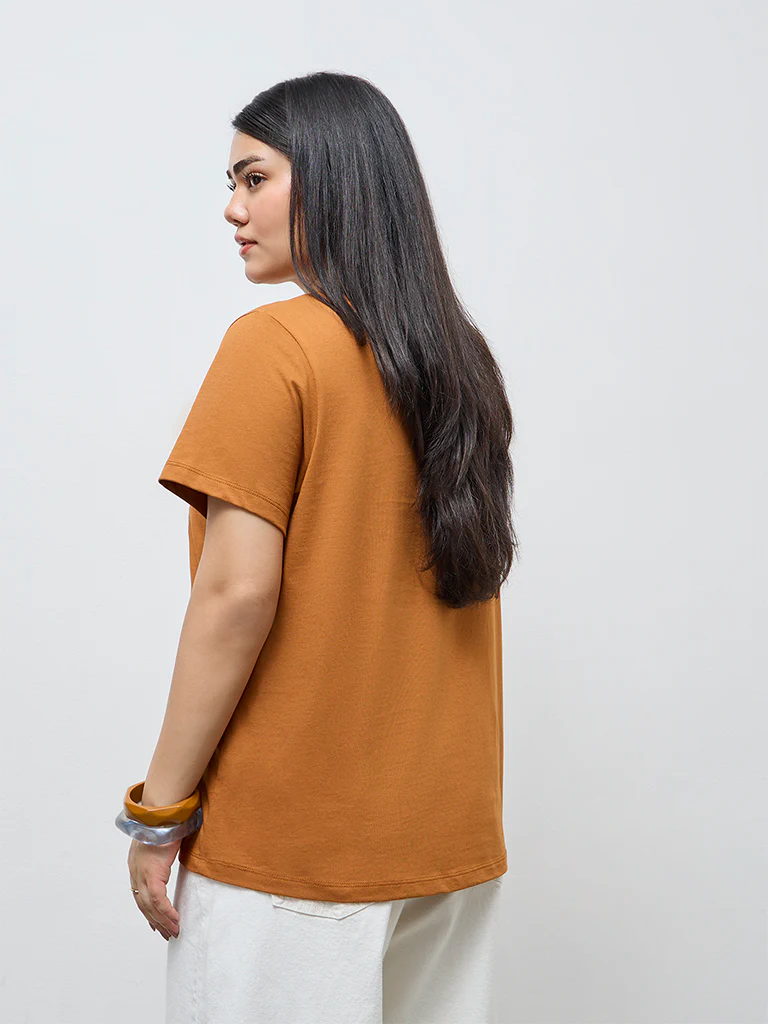 Gia Tan Floral Embroidered Cotton T-Shirt - Image 4