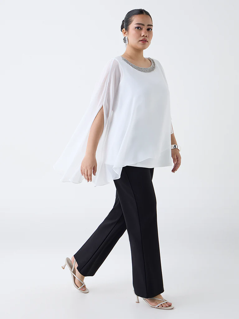 Gia White Embellished Top - Image 3