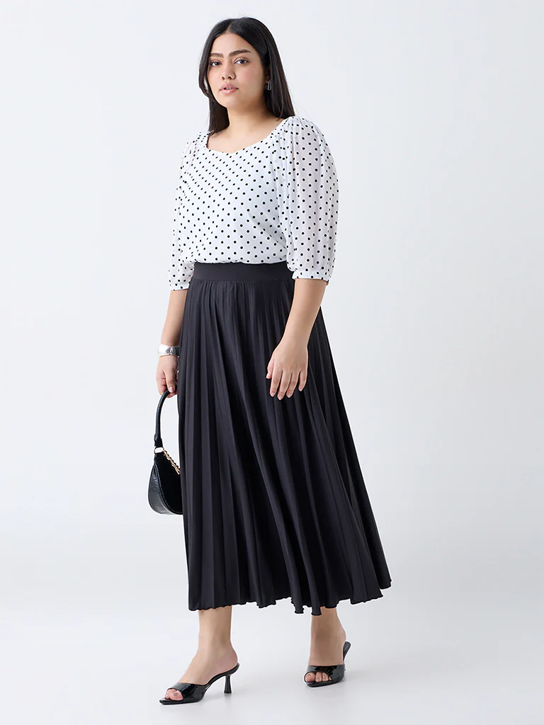 Gia White Polka Dotted Top - Image 2
