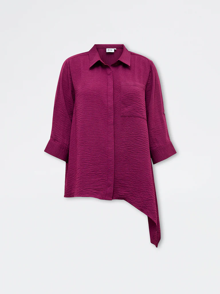 Gia Wine Textured Shirt - Image 5