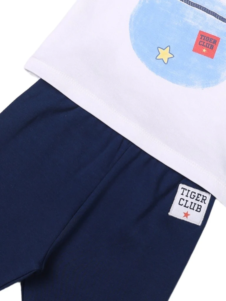 HOP Baby Boys Multicolour Printed Cotton T-Shirt and Pants Set - Exclusive - Image 4