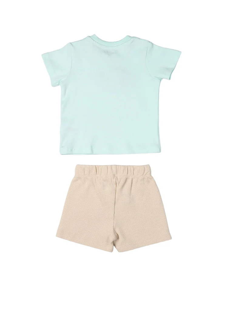 HOP Baby Boys Multicolour Printed Cotton T-Shirt and Shorts Set - Exclusive - Image 3