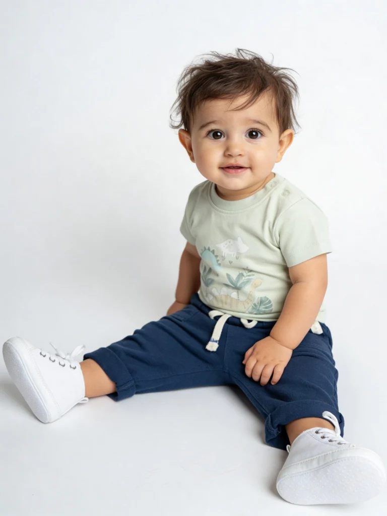 HOP Baby Boys Sage Printed Cotton T-Shirts - Pack of 3