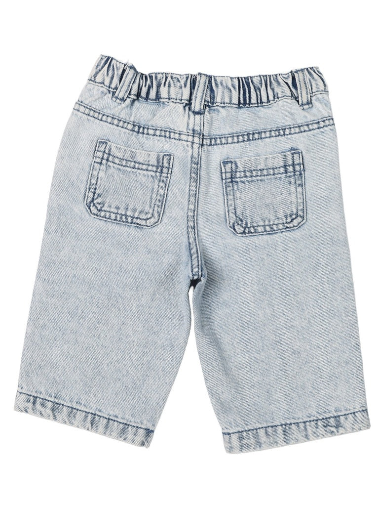 HOP Baby Girls Light Blue Denim Shorts - Image 4