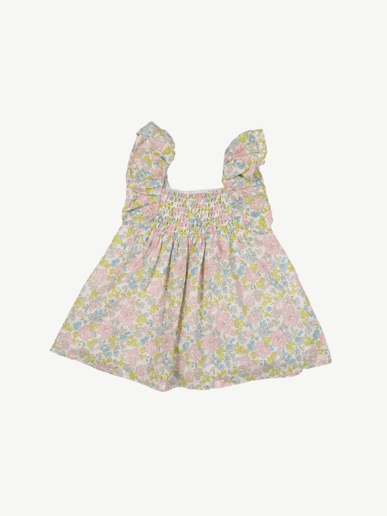 HOP Baby Girls Multicolour Floral Cotton A-line Dress - Image 3