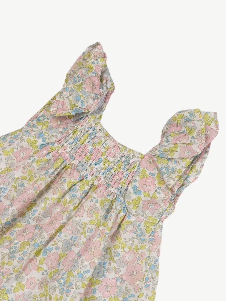 HOP Baby Girls Multicolour Floral Cotton A-line Dress - Image 4