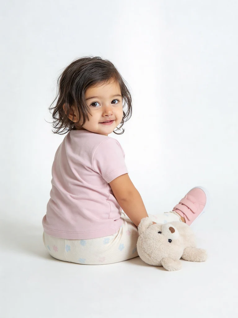 HOP Baby Girls Multicolour Printed Cotton T-Shirt and Leggings Set - Exclusive - Image 3