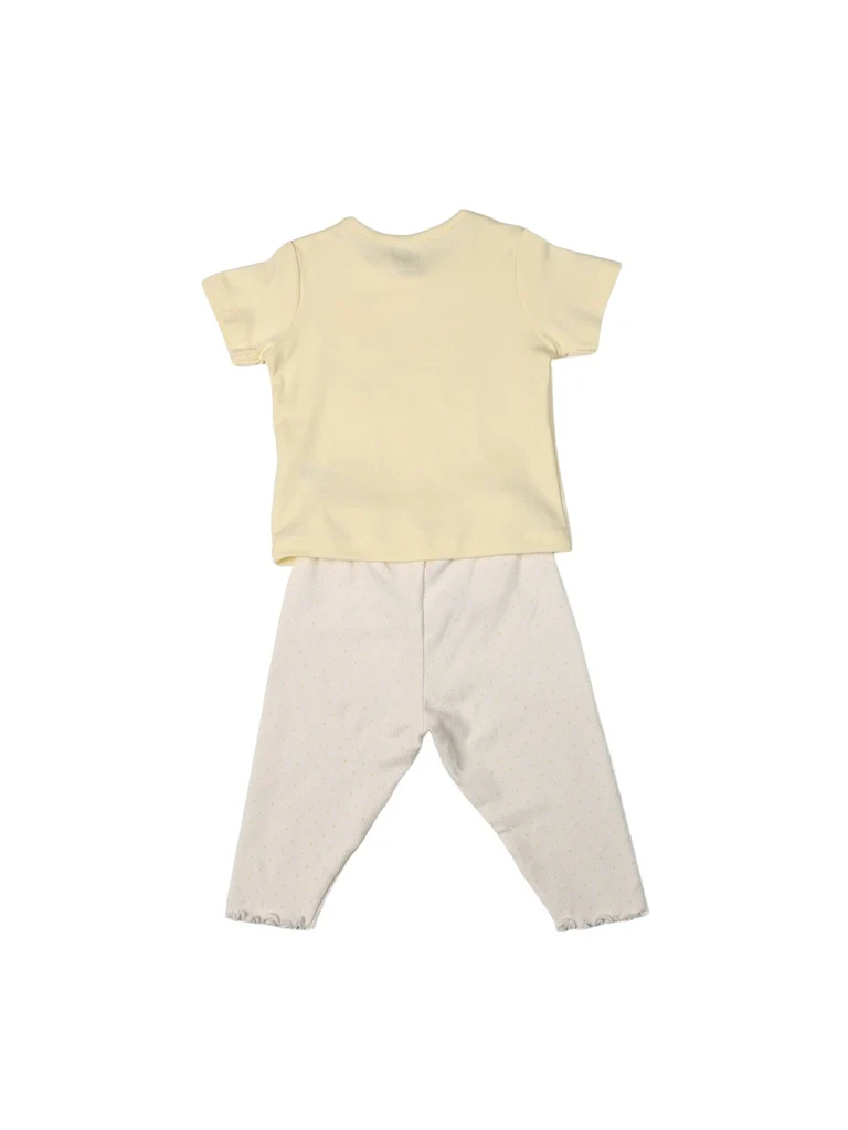 HOP Baby Girls Multicolour Printed Cotton T-Shirt and Pants Set - Exclusive - Image 4
