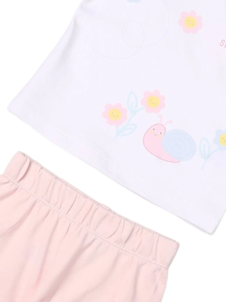 HOP Baby Girls Multicolour Printed Cotton T-Shirt and Shorts Set - Exclusive - Image 5