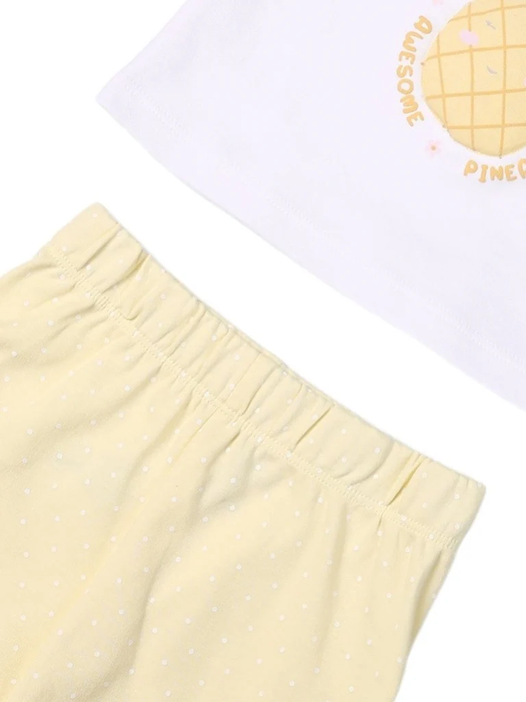 HOP Baby Girls Multicolour Printed Cotton T-Shirt and Shorts Set - Exclusive - Image 5