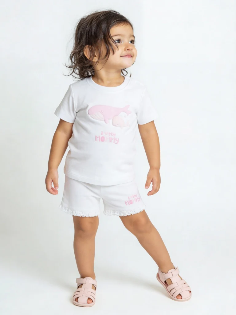 HOP Baby Girls Pink Printed Cotton T-Shirts - Pack of 3