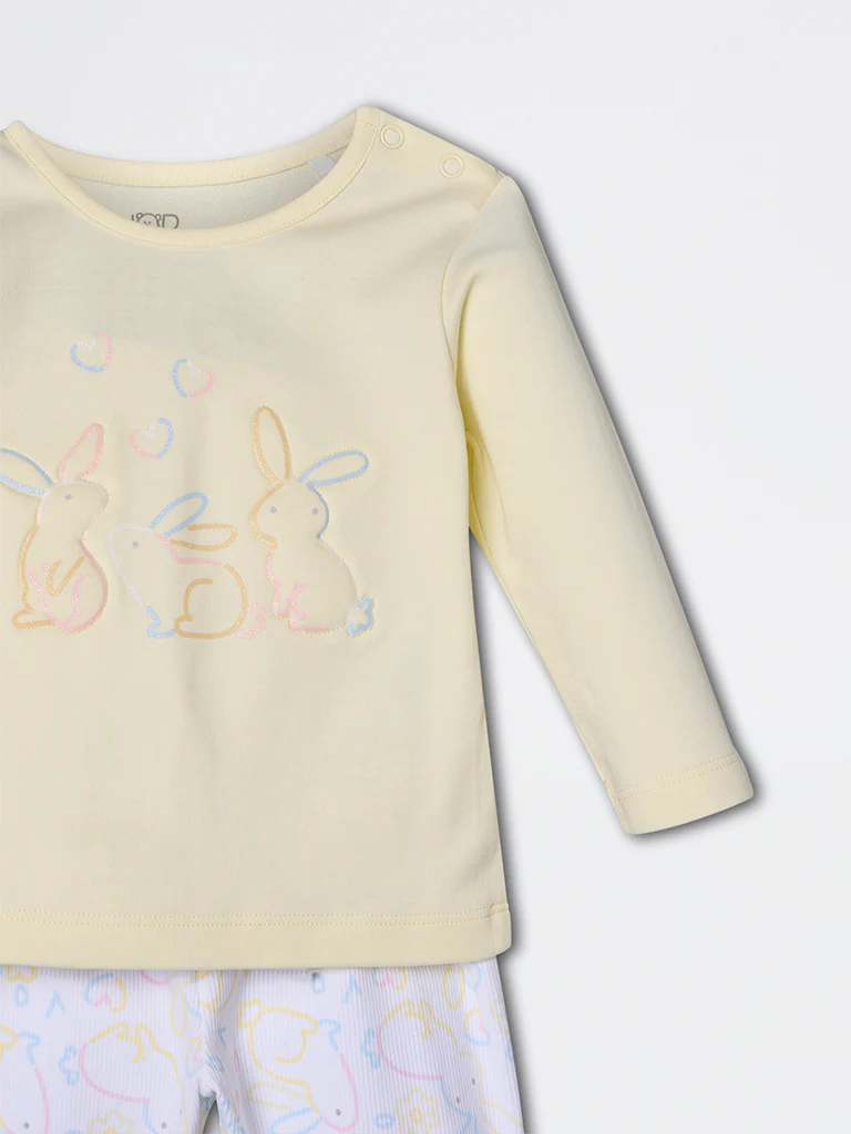 HOP Baby Girls Yellow Animal Printed Co-ord Set - Exclusive - Image 4