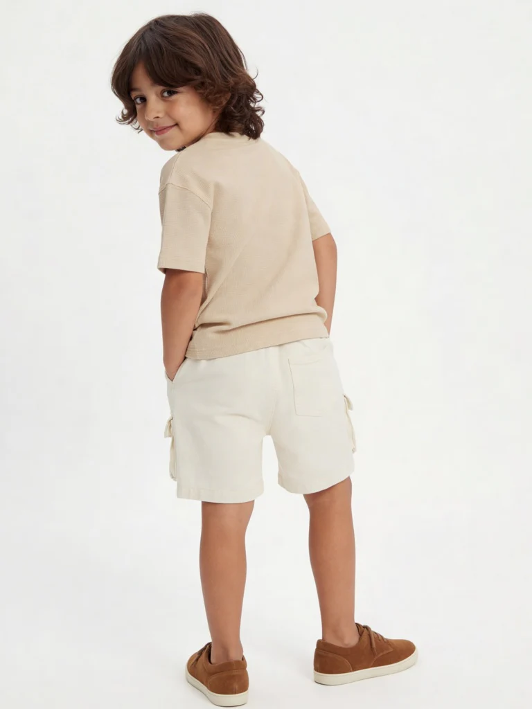 HOP Kids Boys Beige Graphic Printed Cotton T-Shirt - Image 3
