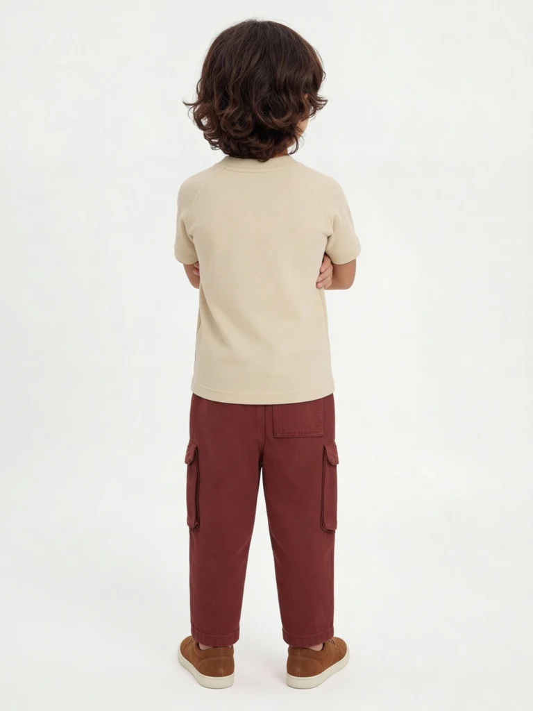 HOP Kids Boys Beige Printed Cotton T-Shirt - Image 3