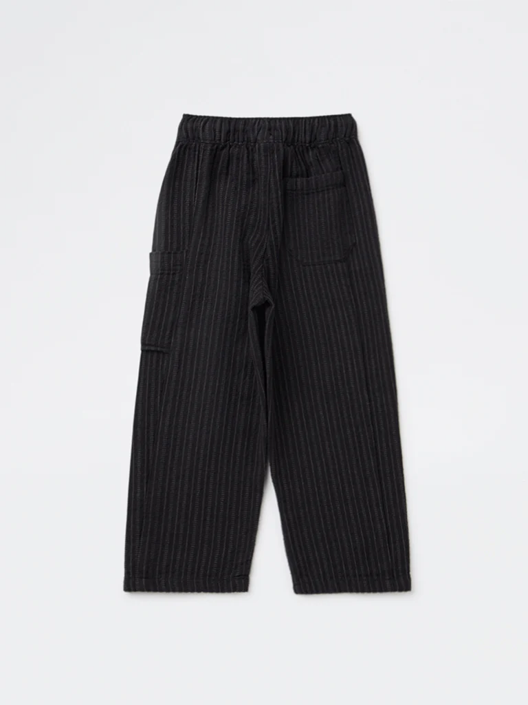 HOP Kids Boys Black Striped Mid-Rise Cotton Pants - Image 6