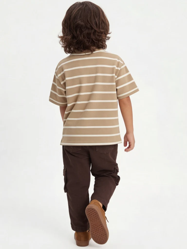 HOP Kids Boys Brown Mid-Rise Cargo Jeans - Image 3