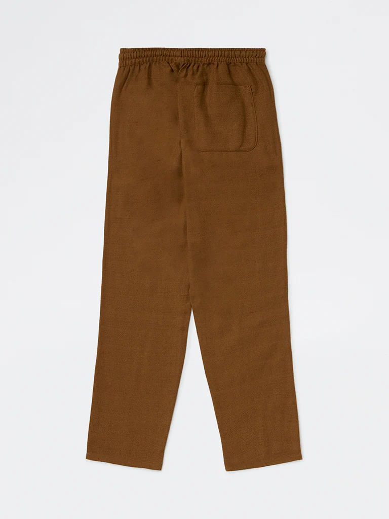 HOP Kids Boys Dark Brown Solid Relaxed-Fit Mid-Rise Cotton Trousers - Image 5