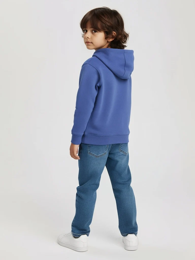 HOP Kids Boys Lavender Cotton-Blend Hoodie - Image 5