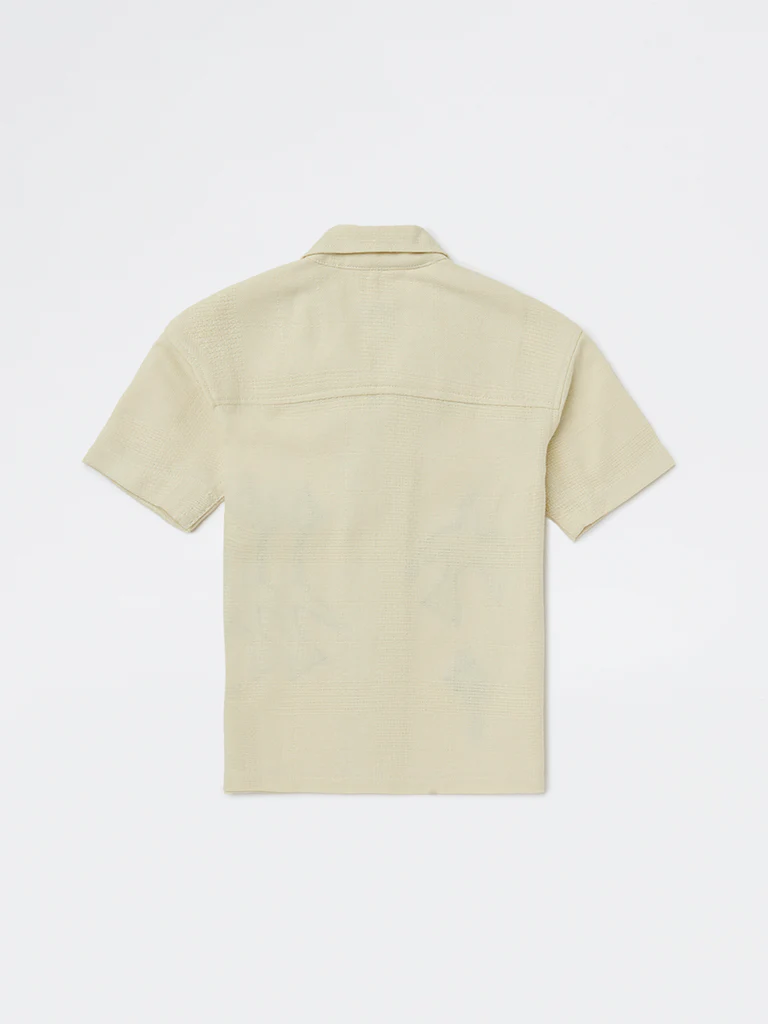 HOP Kids Boys Light Beige Embroidered Cotton Shirt - Image 4
