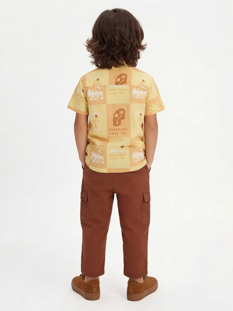 HOP Kids Boys Multicolour Printed Cotton Shirt - Image 2