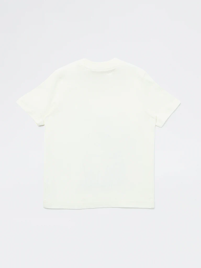 HOP Kids Boys Off-White Graphic Design Cotton T-Shirt - Image 4