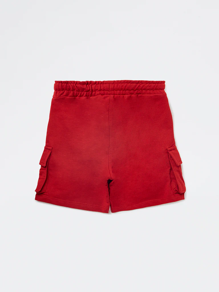 HOP Kids Boys Red Mid-Rise Shorts - Image 4