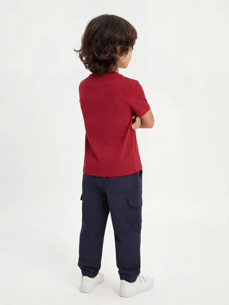 HOP Kids Boys Red Printed Cotton T-Shirt - Image 2