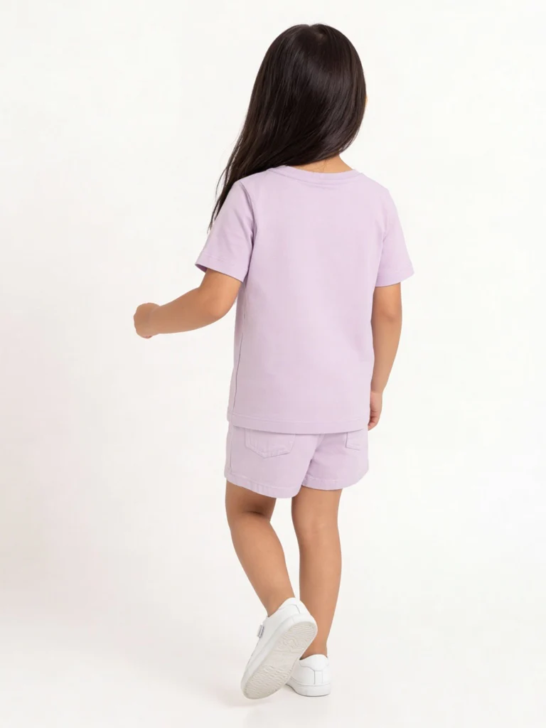 HOP Kids Girls Lilac Embellished Cotton T-Shirt - Image 3