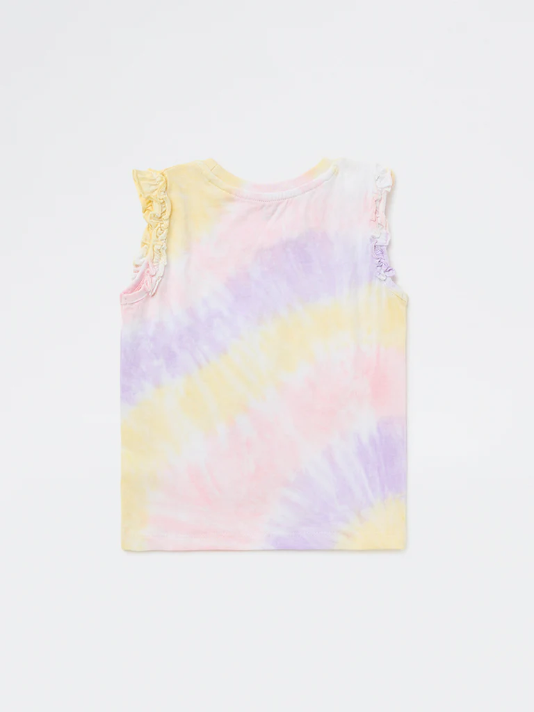 HOP Kids Girls Lilac Tie-Dye Cotton Top - Image 5