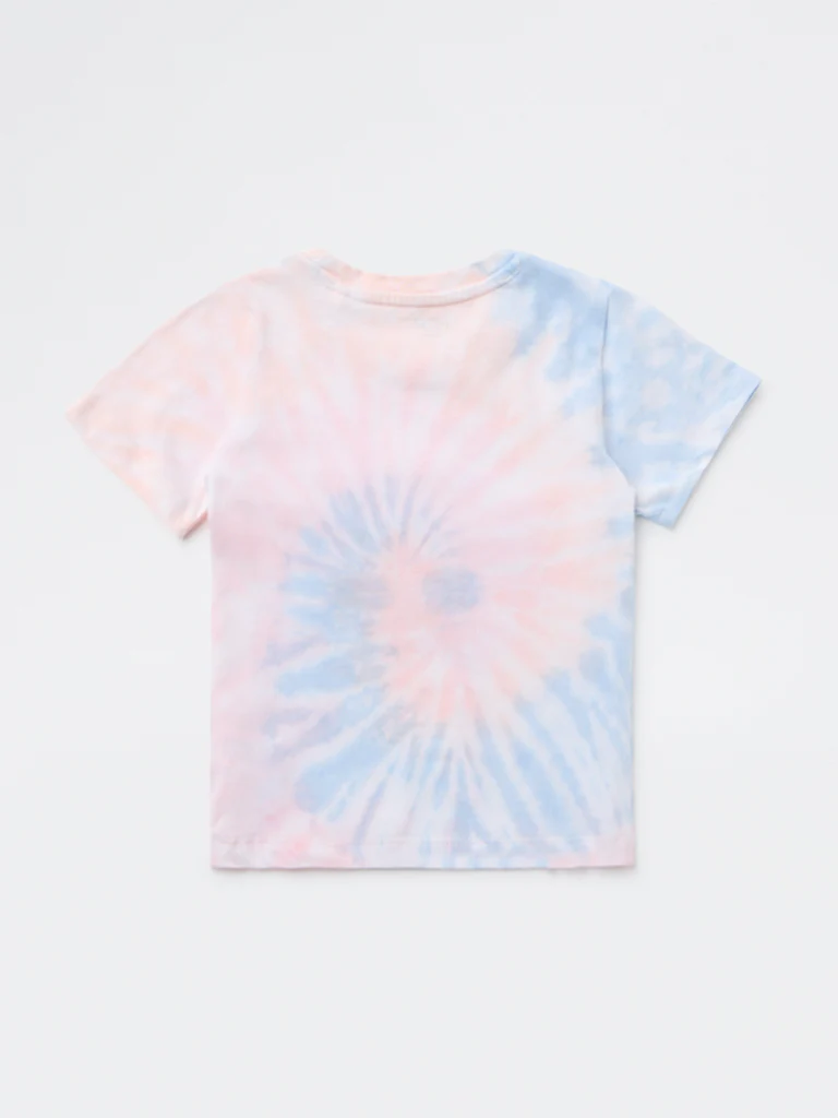 HOP Kids Girls Multicolour Tie Dye Cotton T-Shirt - Image 5