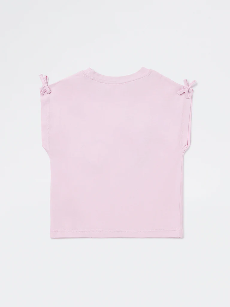 HOP Kids Girls Pink Cotton Top - Image 4