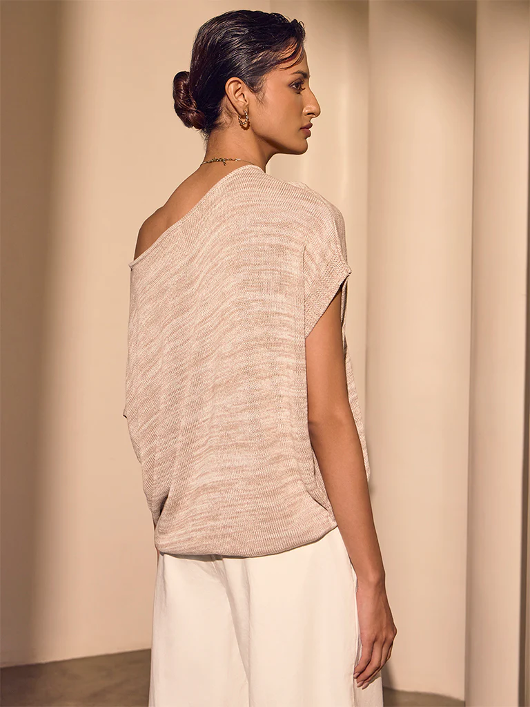 Knitted Top – Beige - Image 4