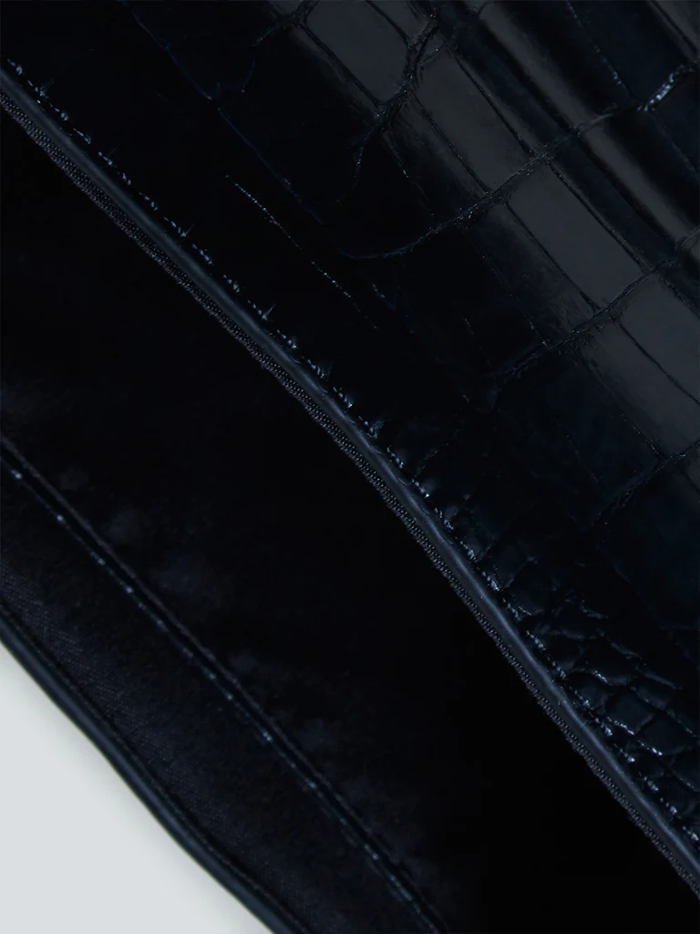 LOV Black Chain Detail Satchel - Image 3